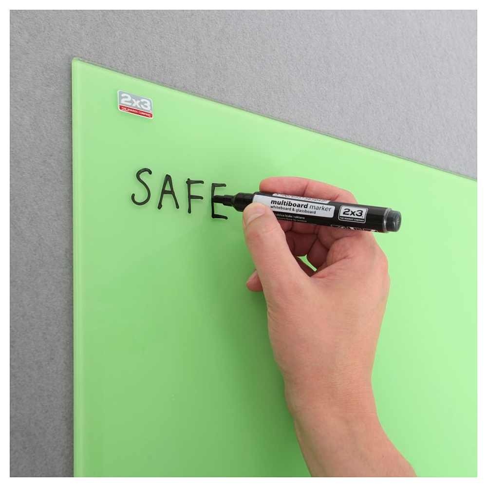 Доска стеклянная магнитно-маркерная "2×3", 45x45 см, черный - 5