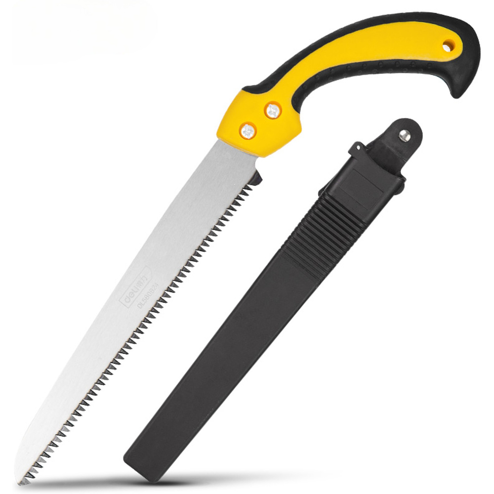 Пила садовая Deli GS DL580924, 240 мм, с чехлом, черный, желтый