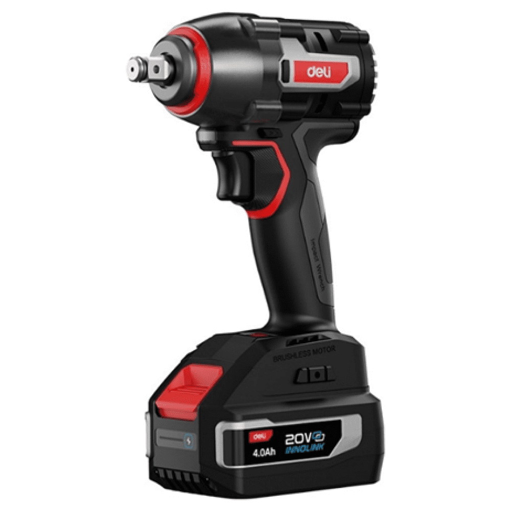 Аккумуляторный гайковерт Deli RS EDE231, 20 В, 500 Нм, 2 АКБ, 4 Ач, З/У 2А, коробка