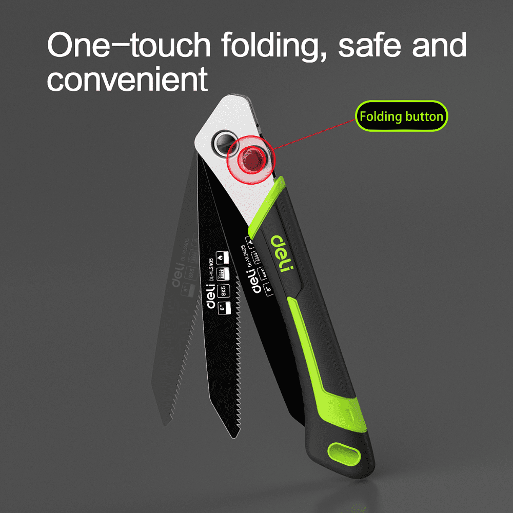 Пила садовая Deli GS EDL-YL2405, 203 мм, складная - 3