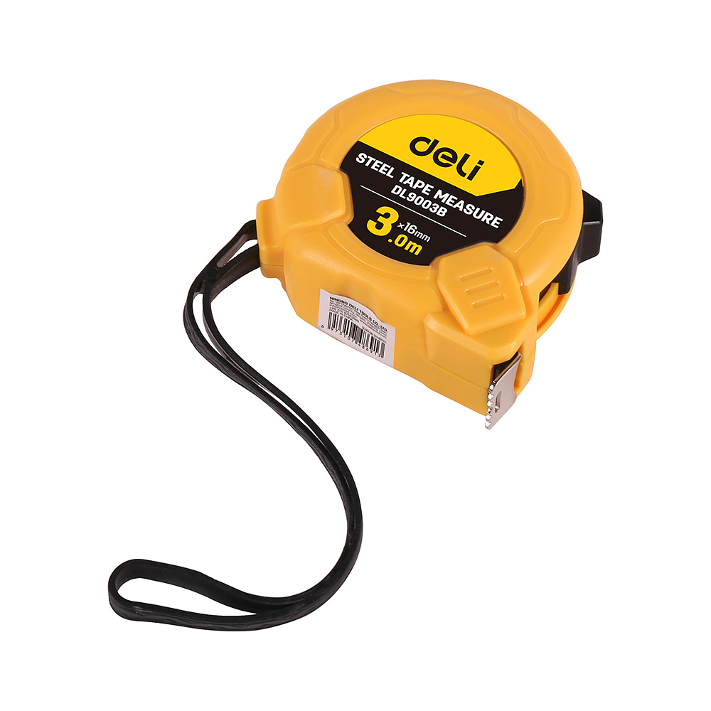 Рулетка Deli "EDL9003B", 3 м, желтый - 5