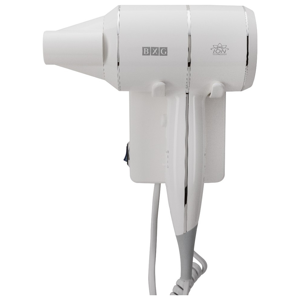 Фен настенный BXG-1600Н1, ABS-пластик, белый - 4