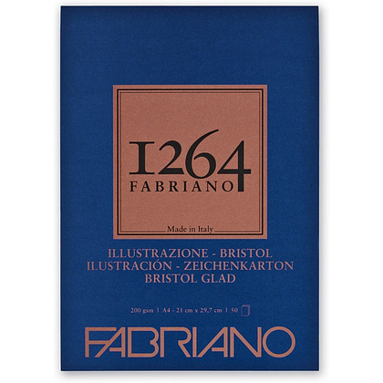 Блок-склейка бумаги для графики "Fabriano. 1264", 21х29,7 см, 200 г/м2, 50 листов