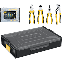 Набор инструментов "Deli", 4 предмета, кейс, желтый, черный