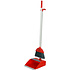 Набор для уборки совок+щетка (2 ручки+зажим), красный