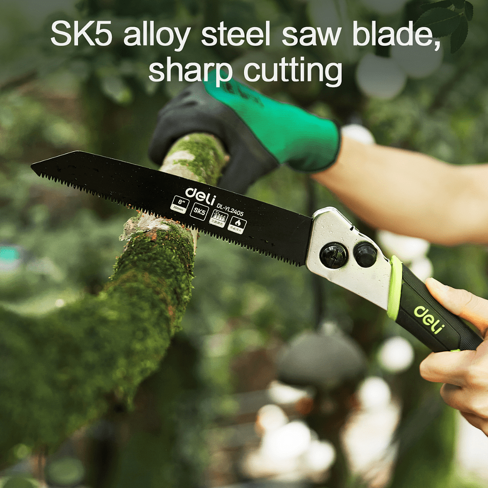 Пила садовая Deli GS EDL-YL2405, 203 мм, складная - 2