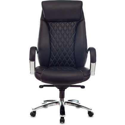 Кресло для руководителя Бюрократ T-9924SL, кожа, металл, черный - 2