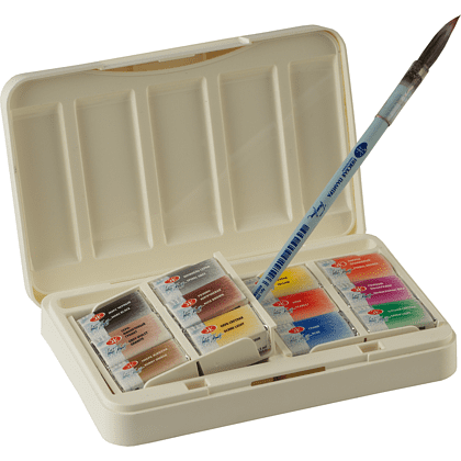 Краски акварельные "Белые ночи анималистика", 12 цветов, кюветы - 2