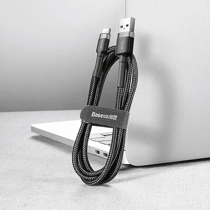 Кабель Baseus CATKLF-CG1, USB to Type-C, 2 м, Gray+Black - 3