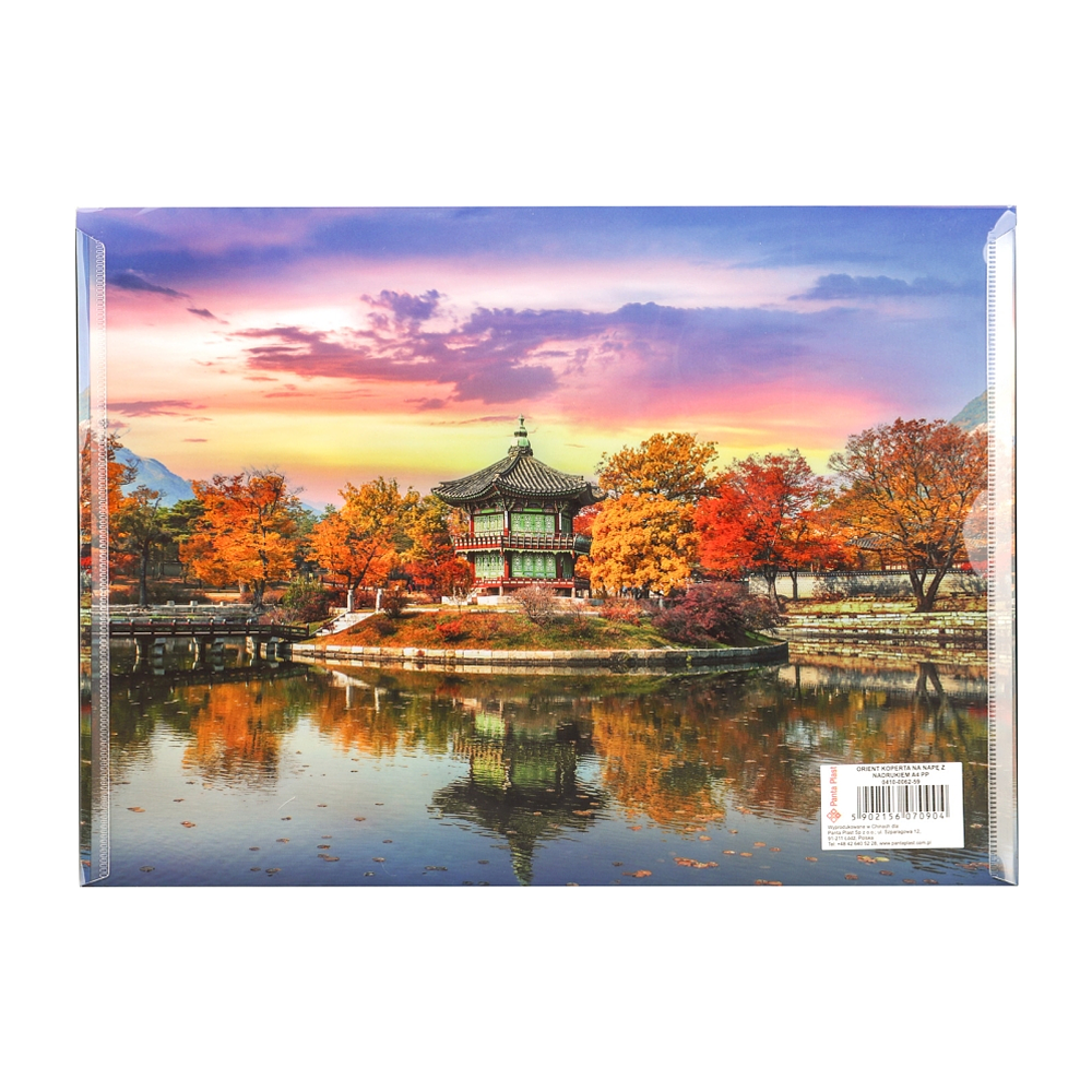 Папка-конверт на кнопке "Orient", A4, разноцветный - 2