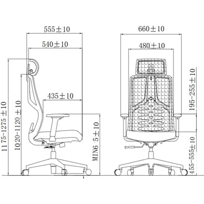 Кресло для руководителя SitZone CH-359A сетка/ткань, черный, -30% - 6