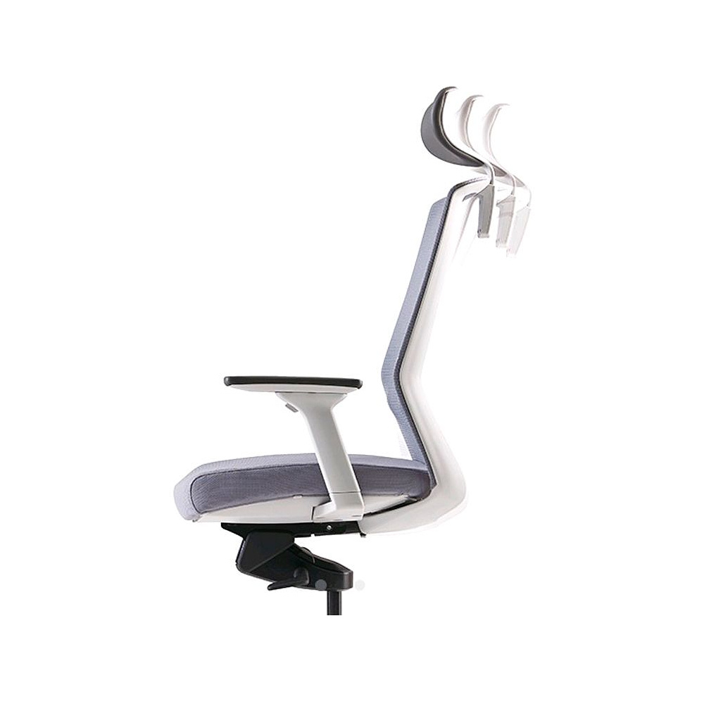 Кресло для руководителя Bestuhl "J1", сетка, ткань, пластик, серый  - 13