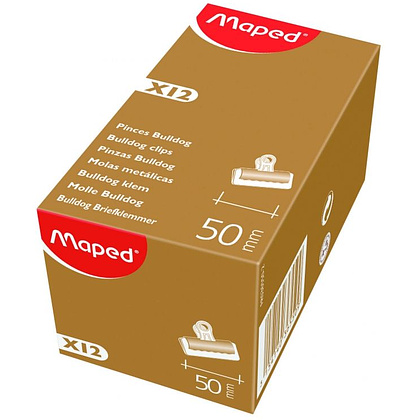 Зажим для бумаг Maped "Bulldog", 70 мм, черный - 2