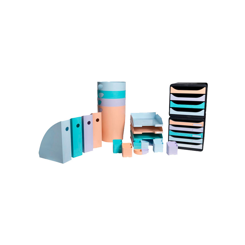 Модуль для бумаги горизонтальный "Aquarel", голубая пастель - 6