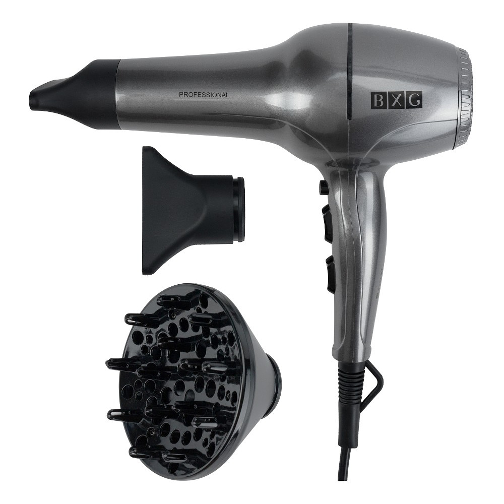 Фен настенный BXG-2000A1, ABS-пластик, хром - 7