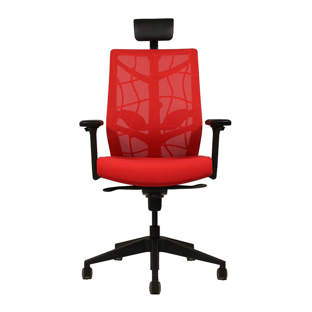 Кресло для руководителя "Nature II Slider", каркас черный, ткань, пластик, красный - 2