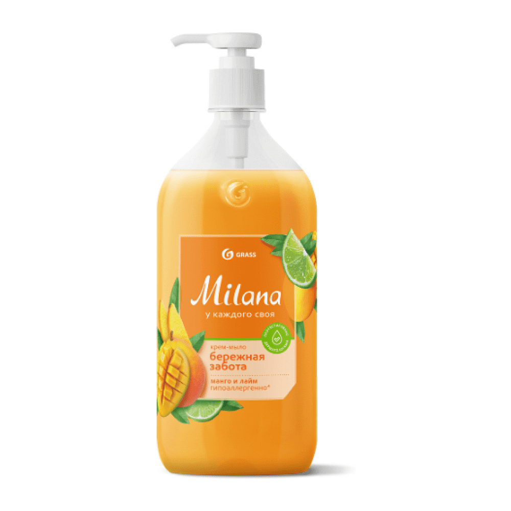 Крем-мыло "Milana", 1 л, манго и лайм