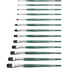 Кисть для рисования "Tintoretto Emerald", синтетика, плоская, №10