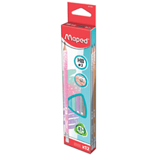 Карандаш простой "Black Peps Glitter Deco", HB, с ластиком, ассорти