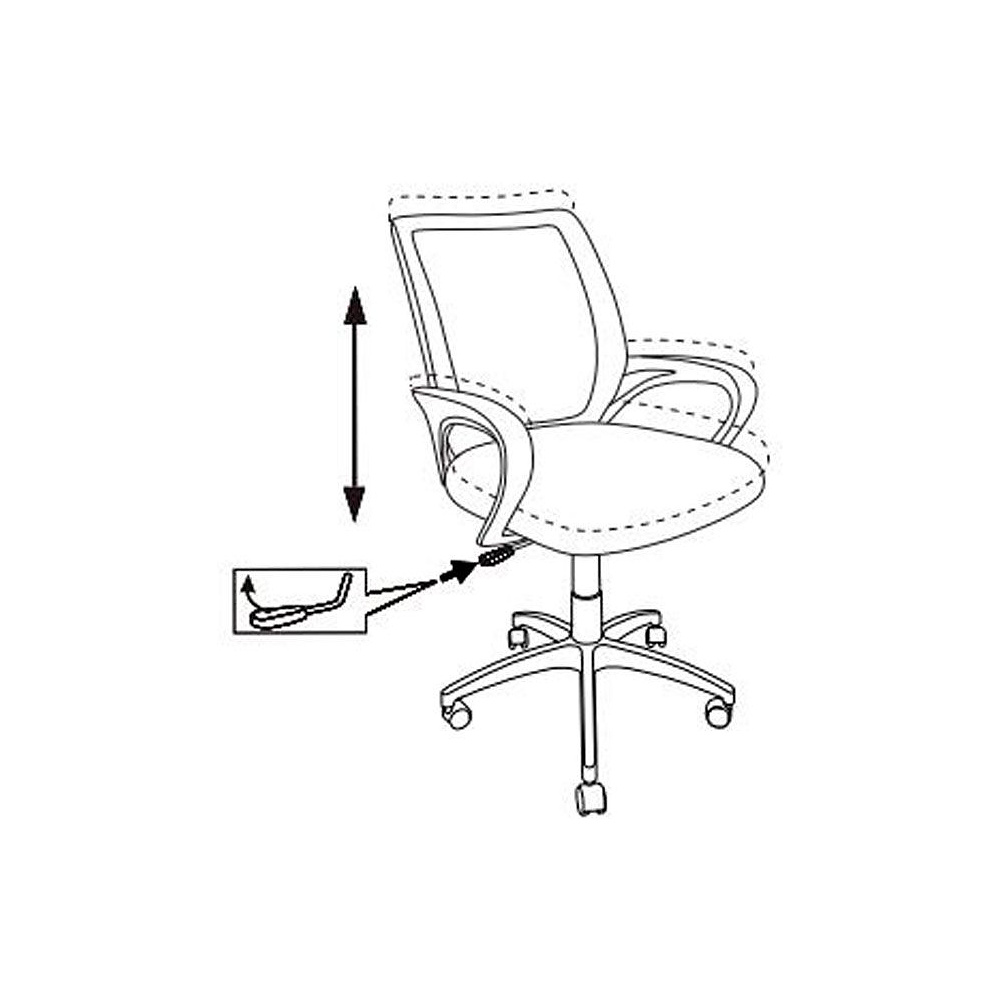 Кресло для персонала Бюрократ "CH-695NLT", ткань, пластик, темно-серый, черный - 6
