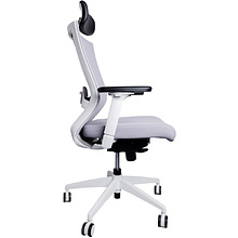 Кресло для руководителя "Art line", каркас белый, ткань, пластик, серый