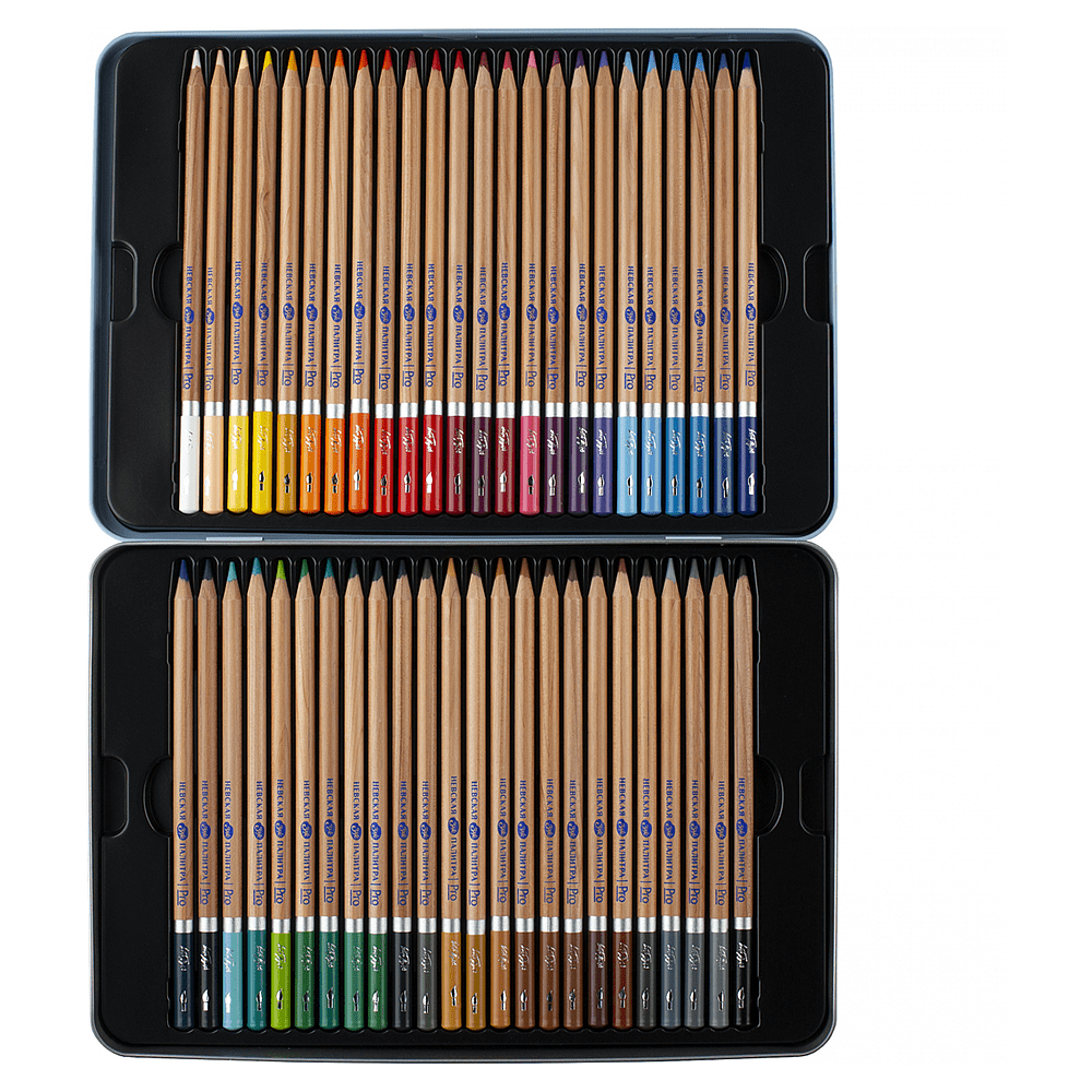 Карандаш акварельный "Белые ночи", набор 36 цветов, жестяной пенал - 2