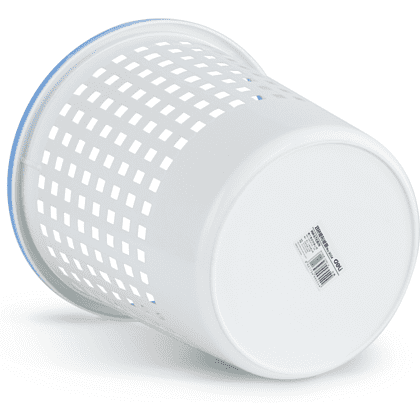 Урна для мусора "Deli", 11.5 л, пластик, белый, голубой - 4