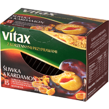 Чай "Vitax", 15 пакетиков x2 г, фруктовый, с вкусом сливы и кардамоном