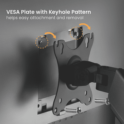 Кронштейн для монитора LUMI LDT46-C012E (на один монитор), черный - 10