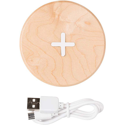 Зарядное устройство (индуктивное) "Wood" беспроводное, коричневый - 3