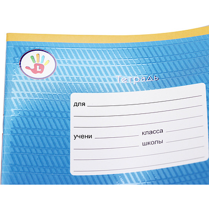 Тетрадь "Любимая палитра", A5, 12 листов, частая косая линейка, ассорти - 3