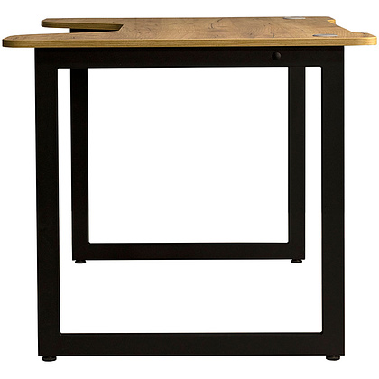 Стол письменный "Лофт Будапешт ДТ-4", 1300х850х750 мм, черный, золотой крафт - 4