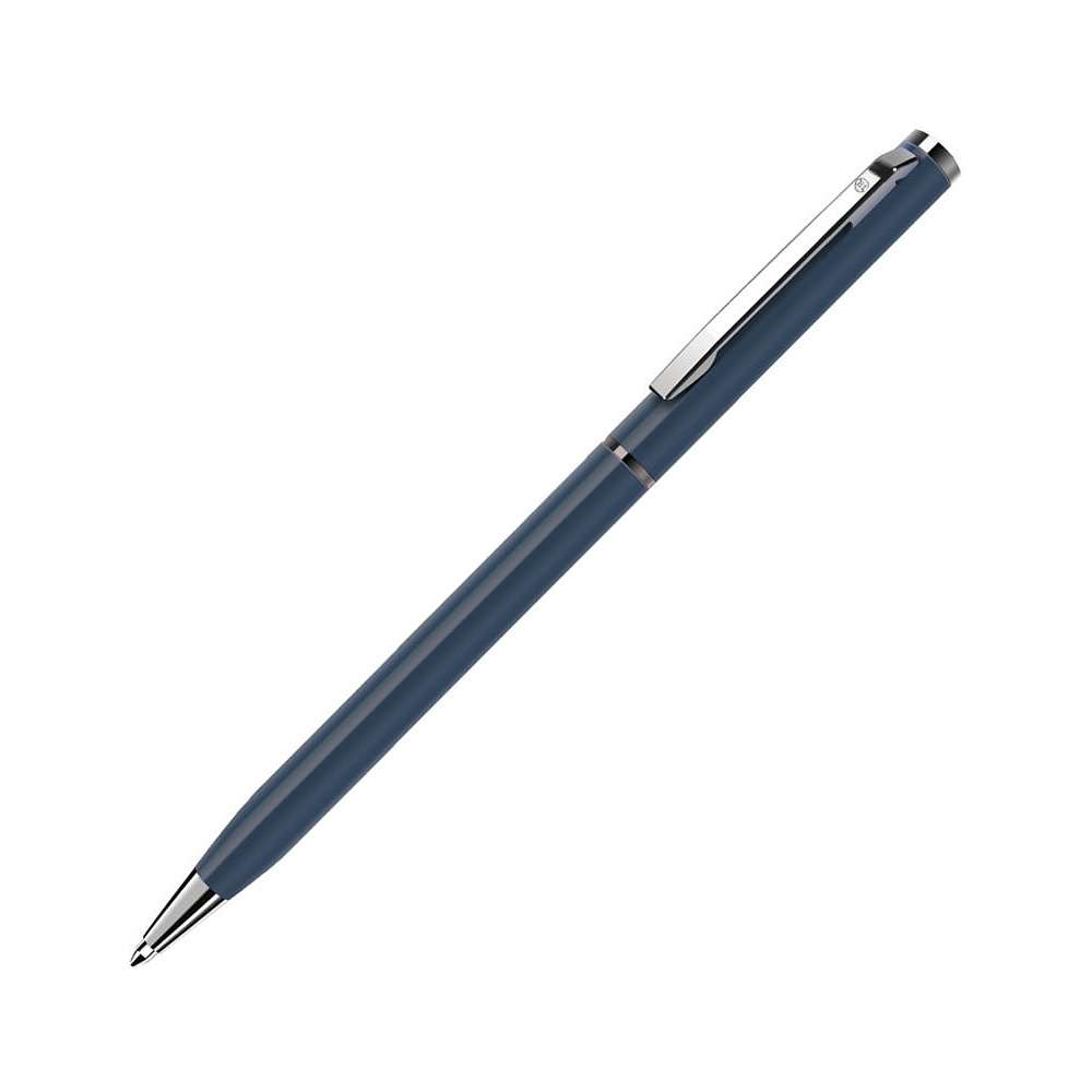 Ручка шариковая автоматическая "Slim 1100", 0.7 мм, зеленый, серебристый, стерж. синий