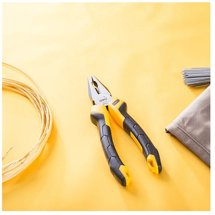 Плоскогубцы Deli YS EDL2007Z, 180 мм., желтый, черный - 6