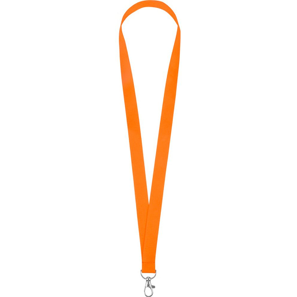 Тесьма с карабином для бейджа "8391", 900x20 мм, оранжевый
