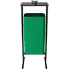 Урна уличная для мусора СТАНДАРТ с пепельницей, 50 л, металл, зелёный - 2