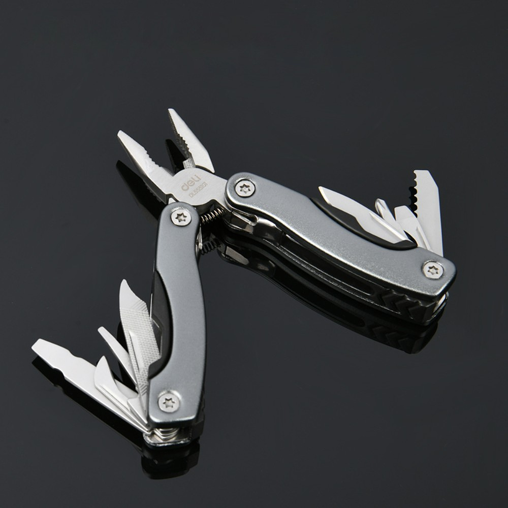 Мультитул Deli YS EDL555101, 12 функций, алюминий, серый - 4