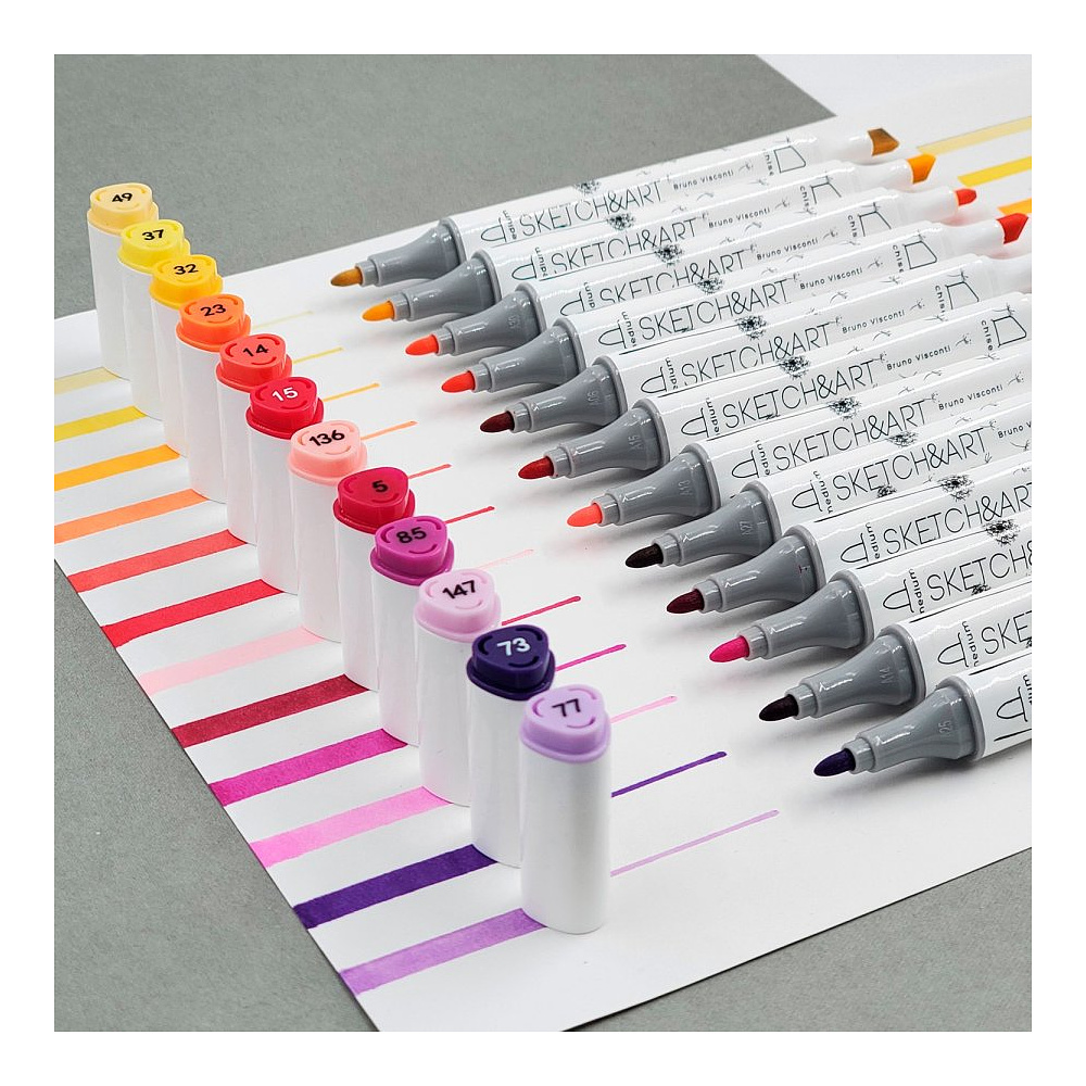 Набор двусторонних маркеров для скетчинга "Sketch&Art", 36 цветов - 3