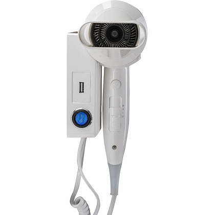 Фен настенный BXG-1600Н1, ABS-пластик, белый - 8
