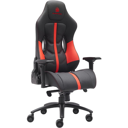 Кресло игровое EVERPROF "Jaguar", экокожа, металл, черный, красный