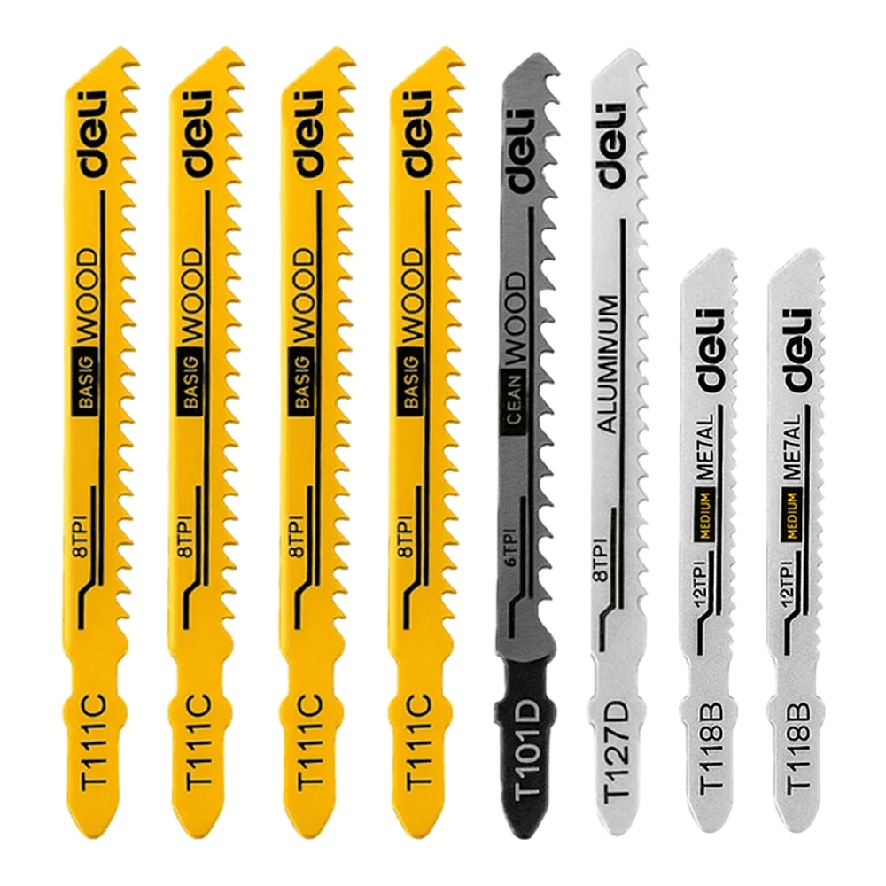 Набор пилок Deli YS EDH-QJT008-EH1, для лобзика, универсальный, 8 шт - 6