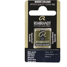 Краски акварельные "Rembrandt", 620 оливковый зелёный, кювета