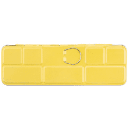 Пенал для акварели "Сонет" на 21 кювету, металл, желтый - 2