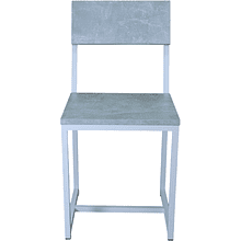 Стул ALLERD RION, металл, ЛДСП, белый муар, Бетон