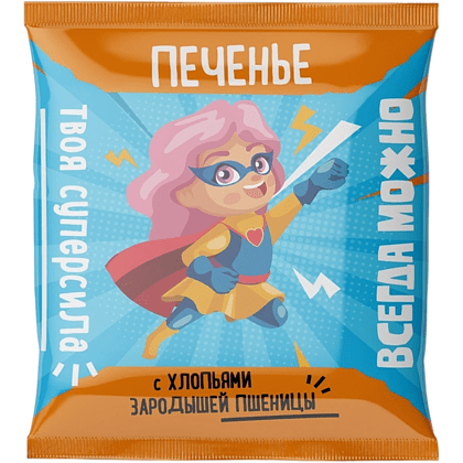 Печенье "Всегда можно" с хлопьями зародышей пшеницы, 40 гр 