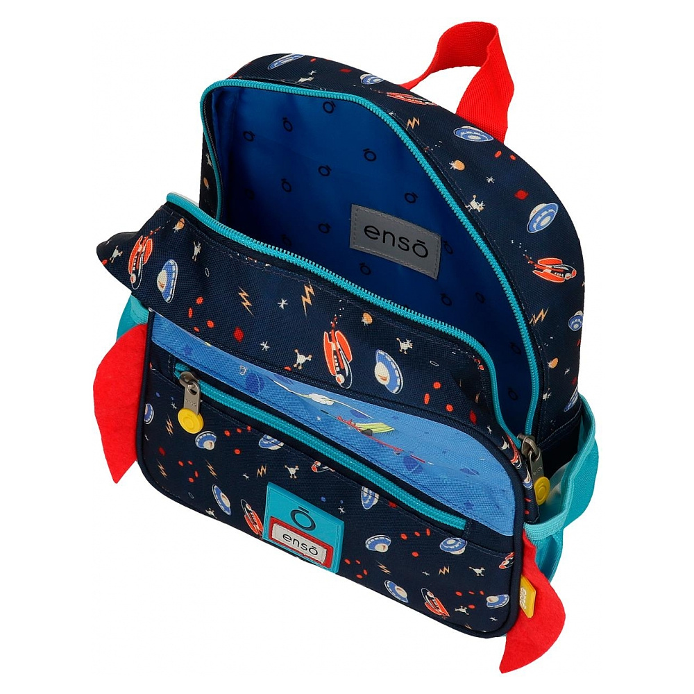 Рюкзак школьный Enso "Outer space" S, синий, черный - 4