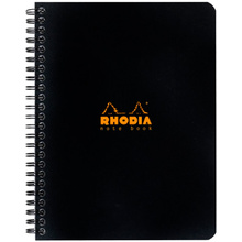 Блокнот "Rhodia", А5+, 80 листов, клетка, черный