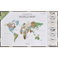 Декор на стену "Карта мира" многоуровневый на стену,  XL 3140, цветной, 72x130 см