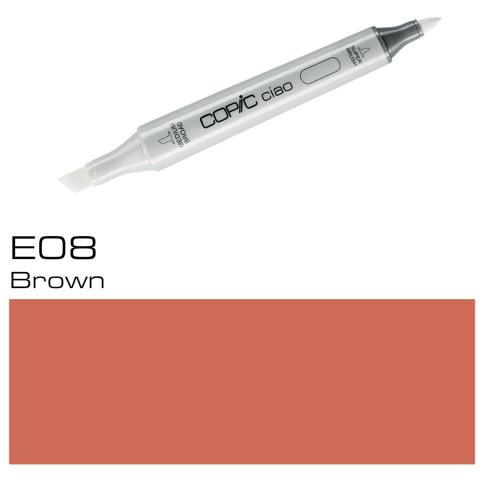 Маркер перманентный "Copic ciao", E-08 коричневый