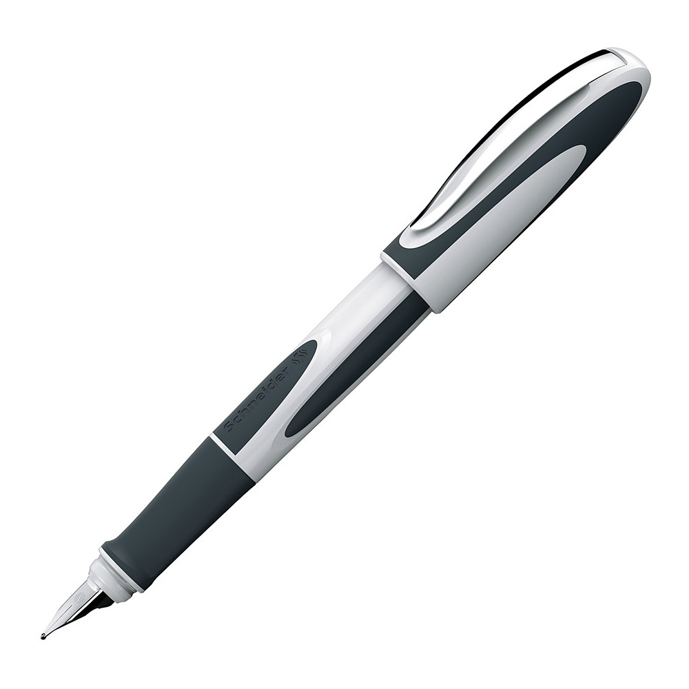 Ручка перьевая "Schneider Ray", M, белый, серый, патрон синий